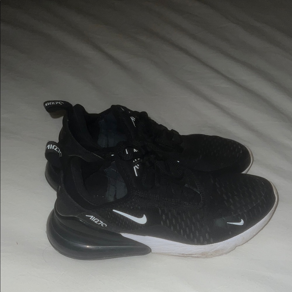 Nike Black and White Air 27C Athletic Shoes